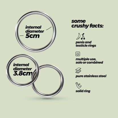 SET DI 3 COCKRING IN METALLO