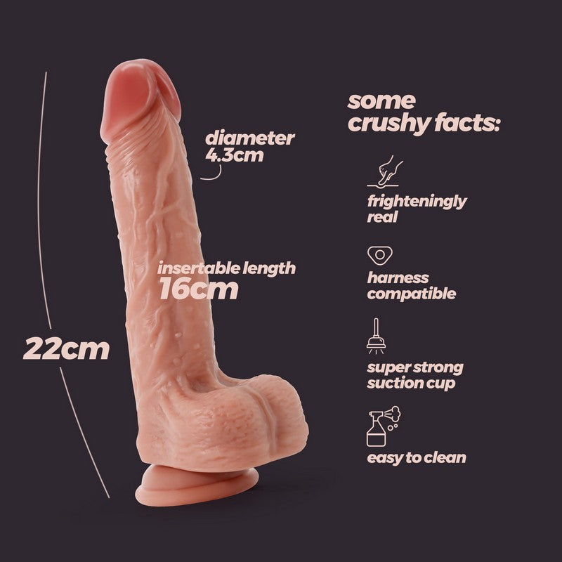 DILDO INVITIKTUS 22 CM IN SILICONE LIQUIDO