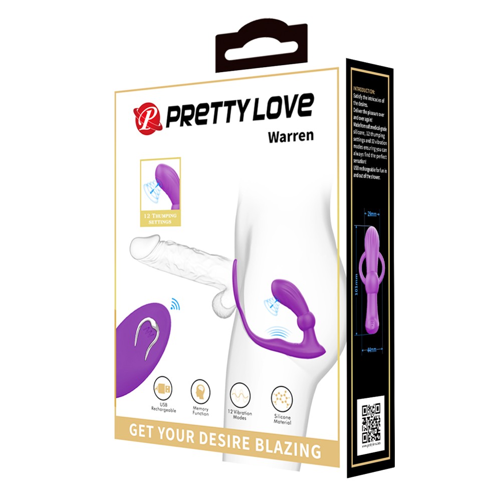PLUG ANALE PROSTATICO VIBRANTE E PULSANTE CON ANELLO