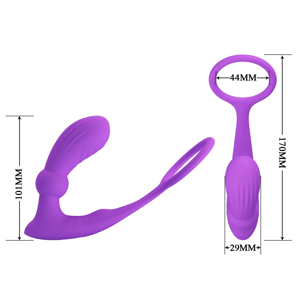 PLUG ANALE PROSTATICO VIBRANTE E PULSANTE CON ANELLO