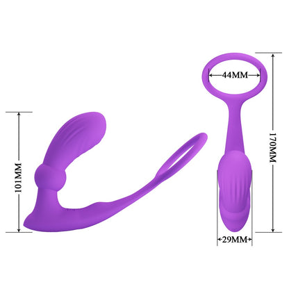 PLUG ANALE PROSTATICO VIBRANTE E PULSANTE CON ANELLO