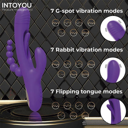 VIBRATORE TRIYA CON LINGUA E PALLINE ANALI
