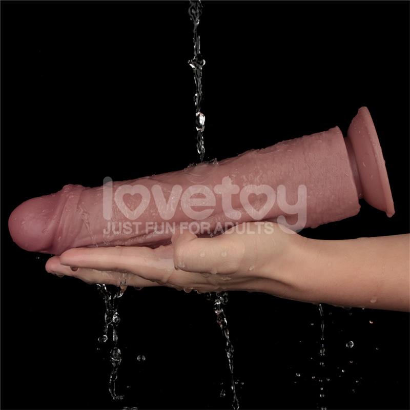 DILDO DUAL DENSITY VIBRANTE 26 cm