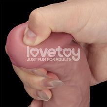 Carica l&#39;immagine nel visualizzatore di Gallery, DILDO DUAL DENSITY VIBRANTE REALISTICO 20 cm
