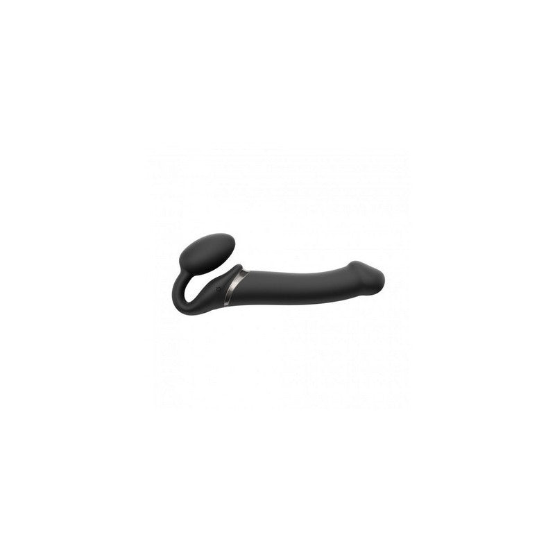 STRAPLESS  VIBRANTE FLESSIBILE IN SILICONE MORBIDO NERO M