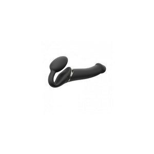 STRAPLESS  VIBRANTE FLESSIBILE IN SILICONE MORBIDO NERO M