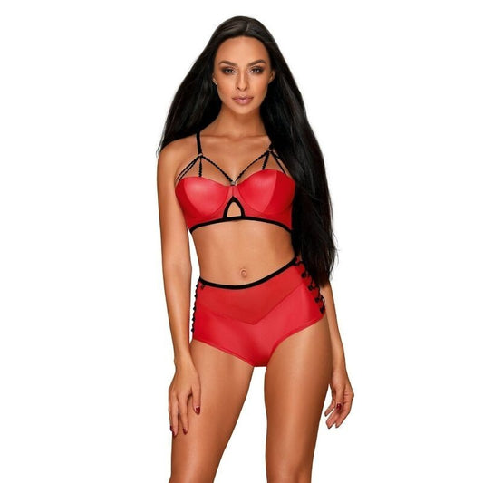 DUE PEZZI RED LEATHERIA