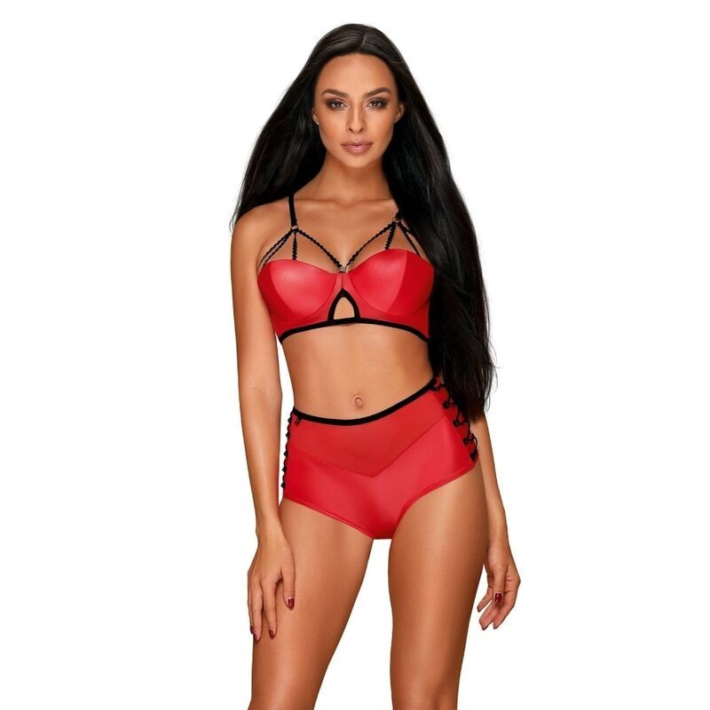 DUE PEZZI RED LEATHERIA