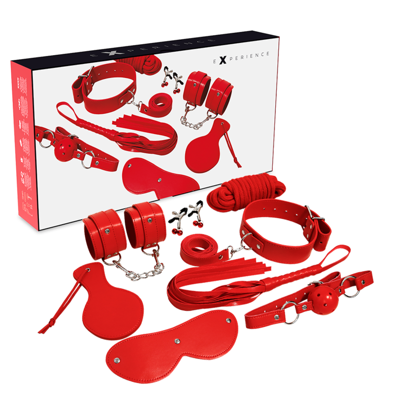 SET BONDAGE 8 PEZZI-ROSSO-