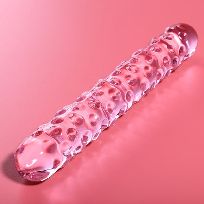 DILDO IN VETRO BOROSILICATO ROSA 18.5 CM