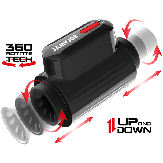 MASTURBATORE CON SPINTA A VORTEX E ROTAZIONE A 360