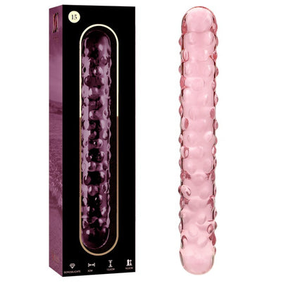 DILDO IN VETRO BOROSILICATO ROSA 18.5 CM