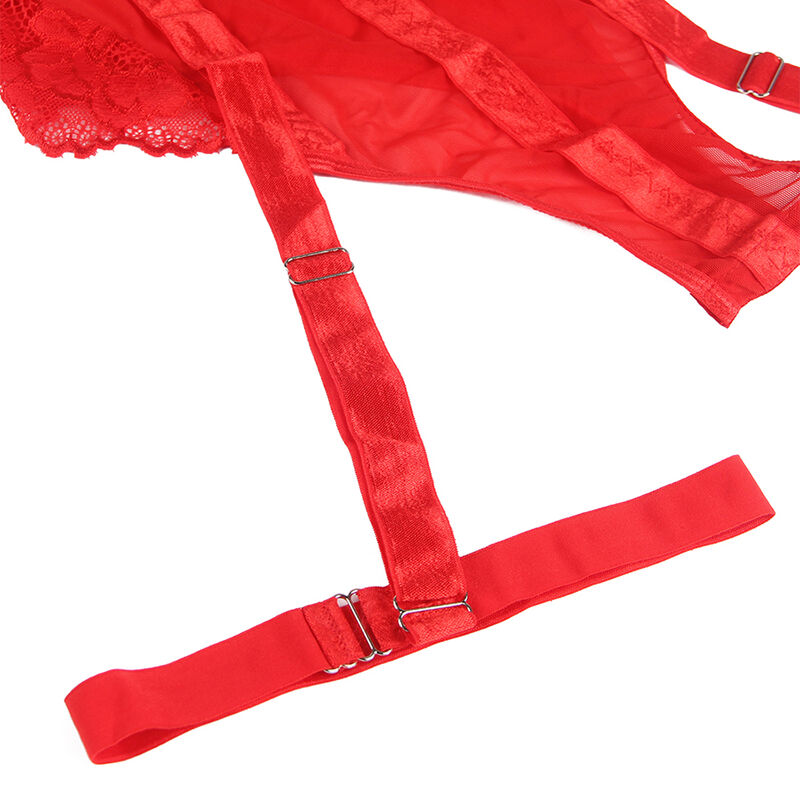 BODY ROSSO CON GIARRETTIERA