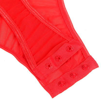 BODY ROSSO CON GIARRETTIERA