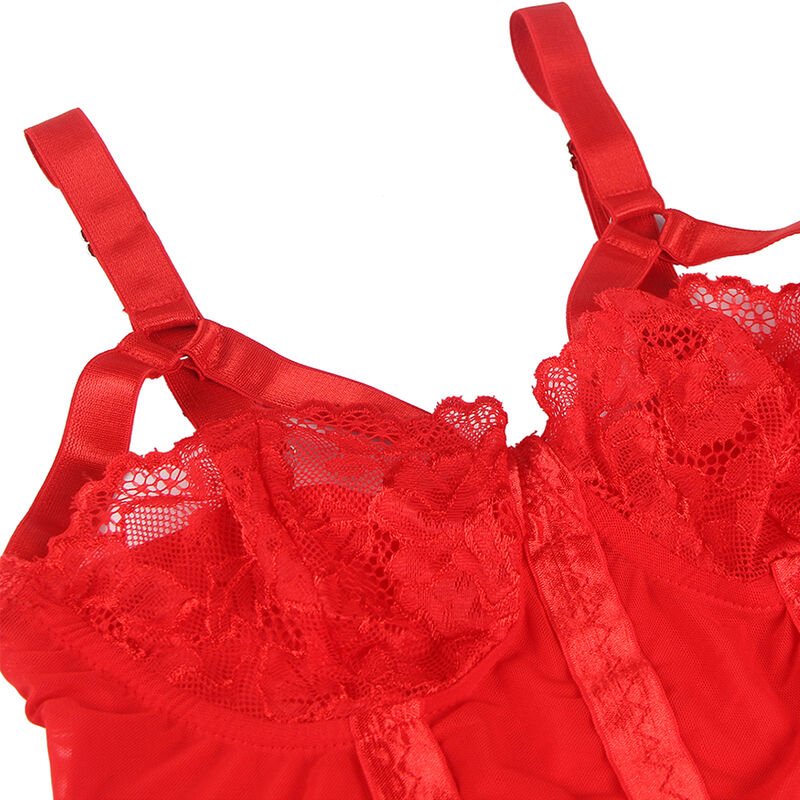 BODY ROSSO CON GIARRETTIERA