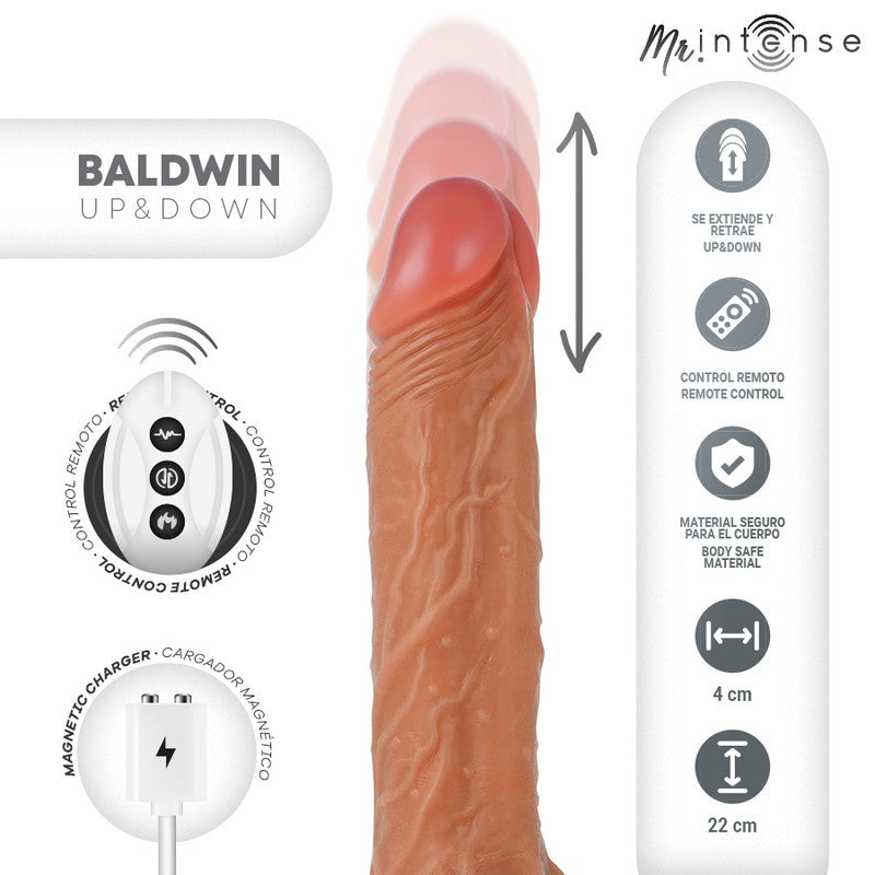 VIBRATORE REALISTICO BALDWIN CON SPINTA E VIBRAZIONE