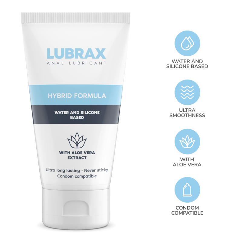 LUBRIFICANTE ANALE LUBRAX IBRIDO ACQUA/SILICONE 50ML