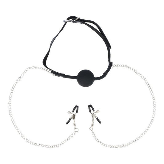 GAG BALL + PINZETTE CAPEZZOLI