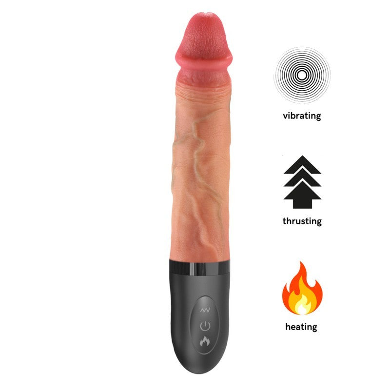 VIBRATORE REALISTICO CON SPINTA E RISCALDAMENTO