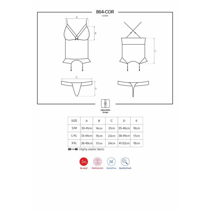 CORSETTO CON REGGICALZE E OERIZOMA