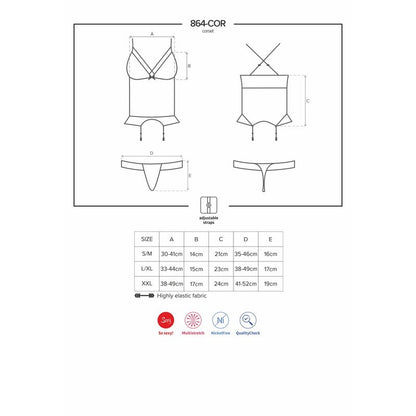 CORSETTO CON REGGICALZE E OERIZOMA