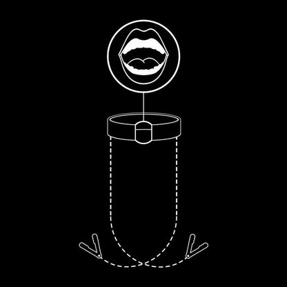 SUBMISSIVE RING GAG WITH NIPPLE CLAMPS