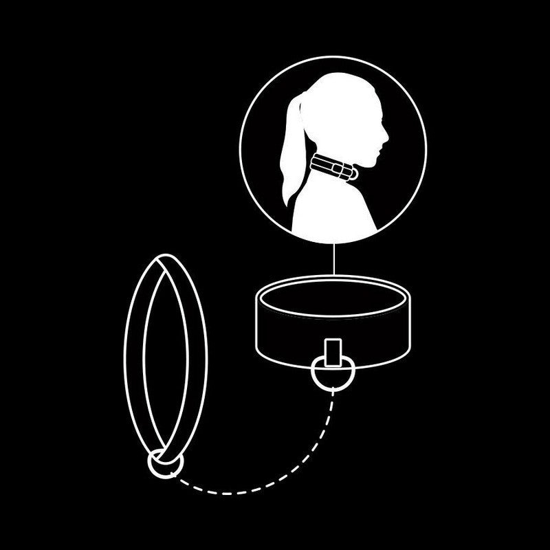 SUBMISSIVE COLLAR WITH LEASH