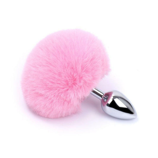 PLUG ANALE CON POMPON ROSA